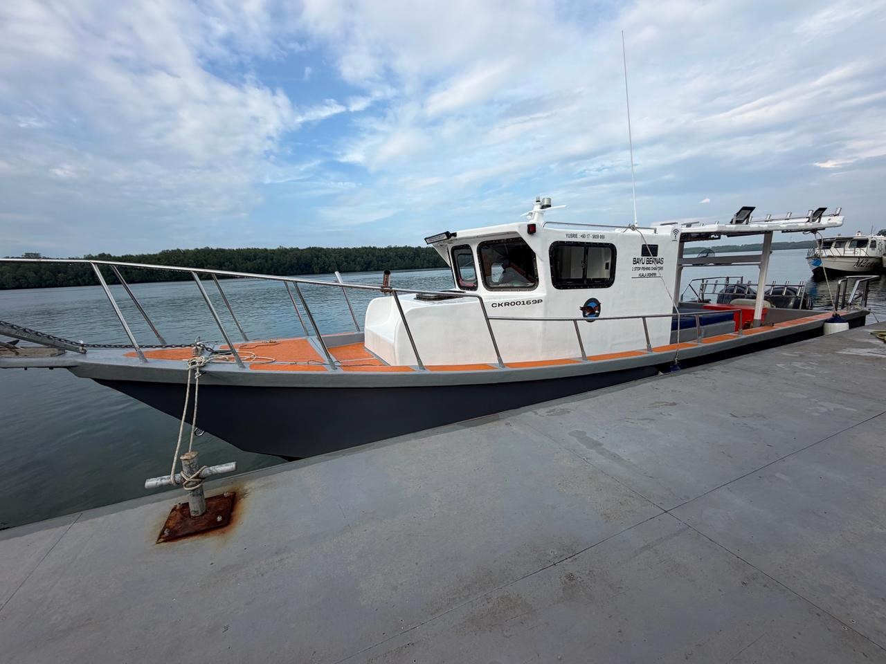 Bayu Bernas fishing boat moored beside the jetty